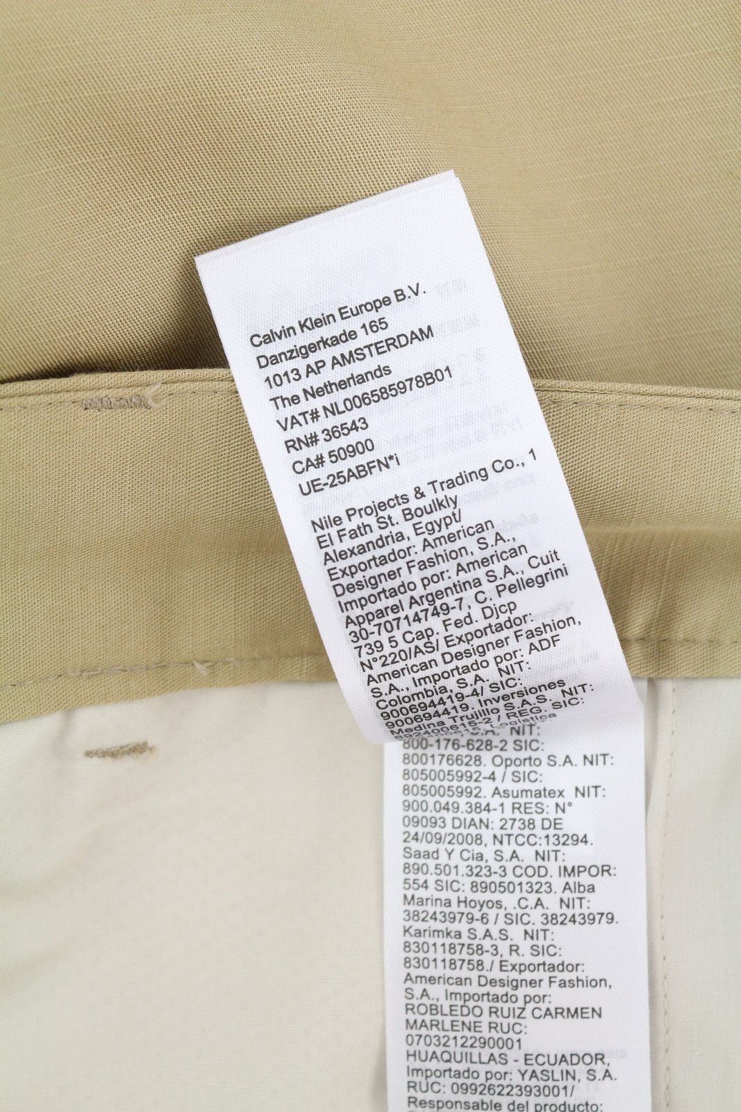 Calvin Klein DYED TENCEL TAPERED W34/L32 Brown Linen Trousers 85288 Size US 34 / EU 50 - 8 Thumbnail