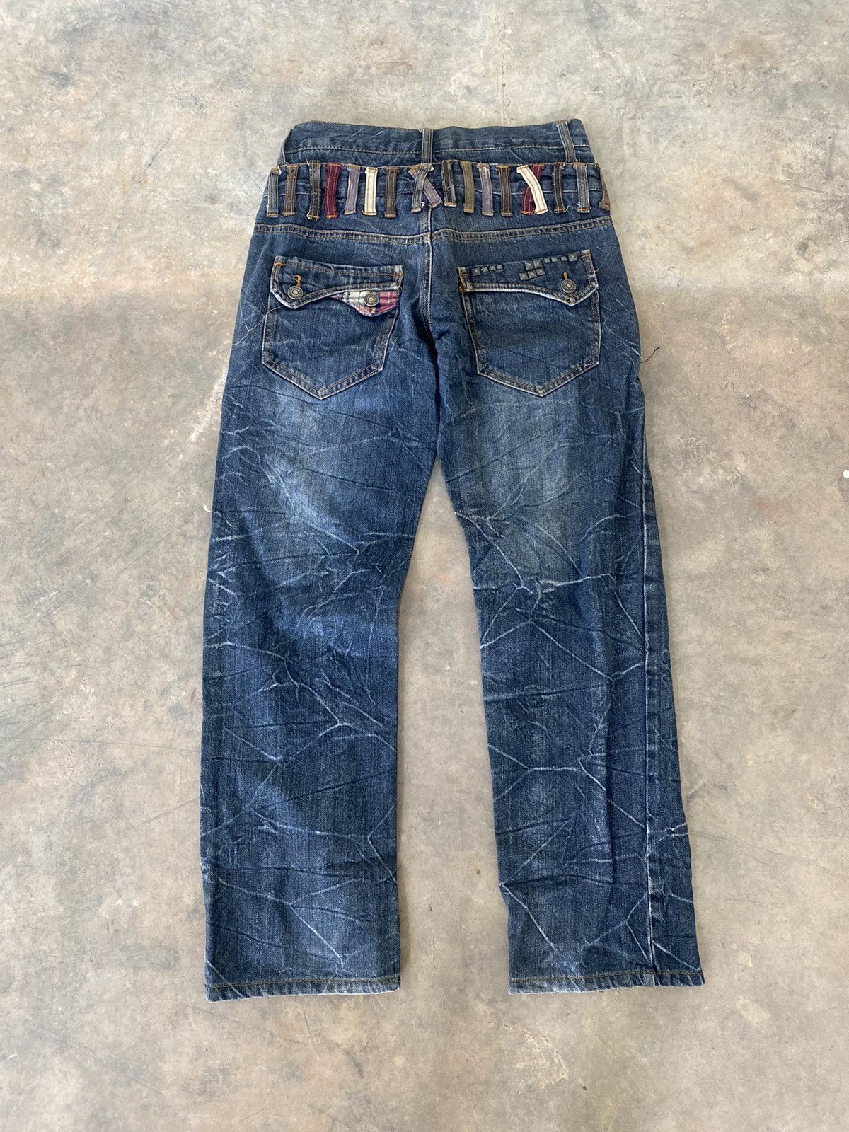 Hysteric Glamour × Japanese Brand × Le Grande Bleu (L.G.B.) Sick☠️ Nylaus Japan Double Waist Jeans Punk Grunge Lgb Size US 29 - 2 Thumbnail