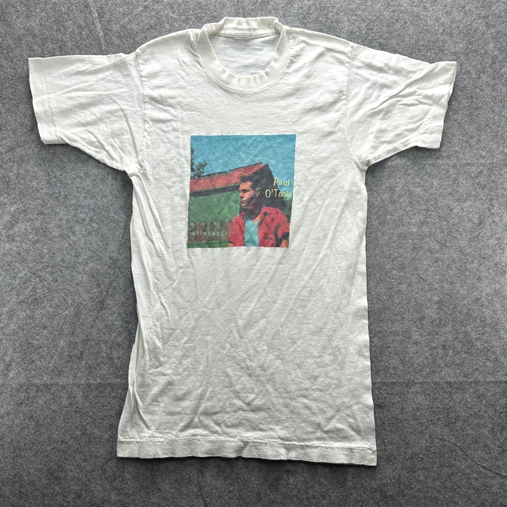 Vintage Paul O'Toole Shirt Mens Small White Graphic Tee Kilnhanger Indie Band Music Size US S / EU 44-46 / 1 - 2 Thumbnail