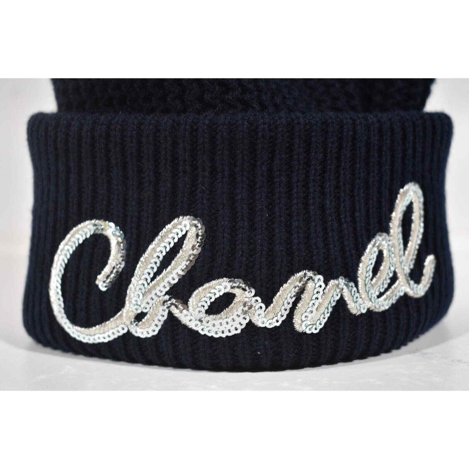 Chanel Chanel 22A Cashmere Sequin Beanie Winter Hat Cap Cloche Size ONE SIZE - 3 Thumbnail