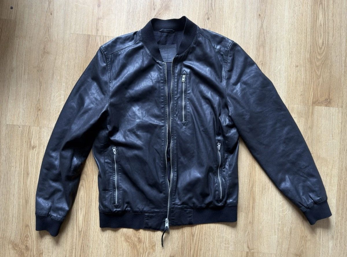 Allsaints AllSaints Kino Sheepskin Leather Bomber Jacket Size Large Size US L / EU 52-54 / 3 - 10 Thumbnail