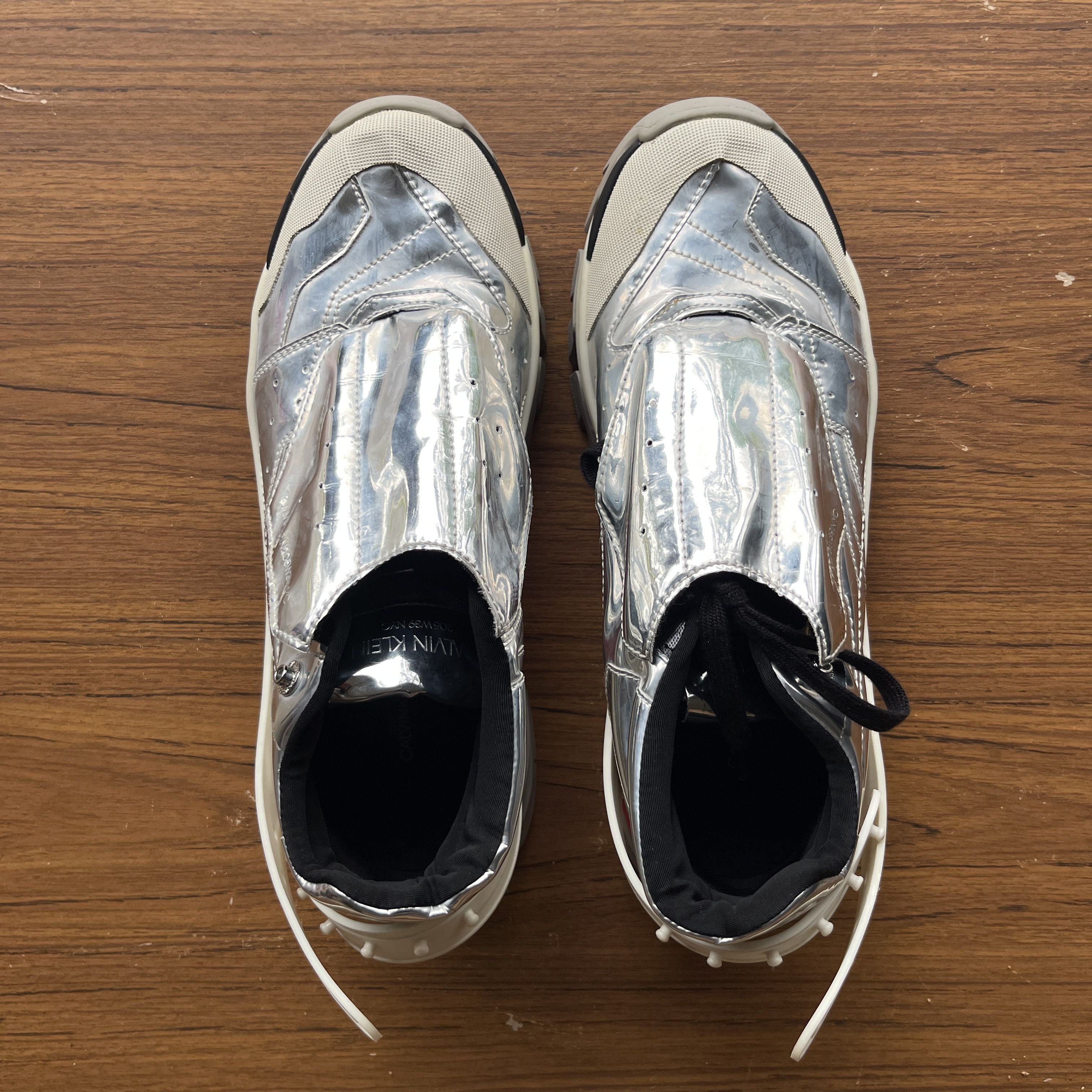 Calvin Klein 205W39NYC Calvin Klein 205W39NYC Cander Specchio Leather Sneakers Size US 11 / EU 44 - 5 Thumbnail