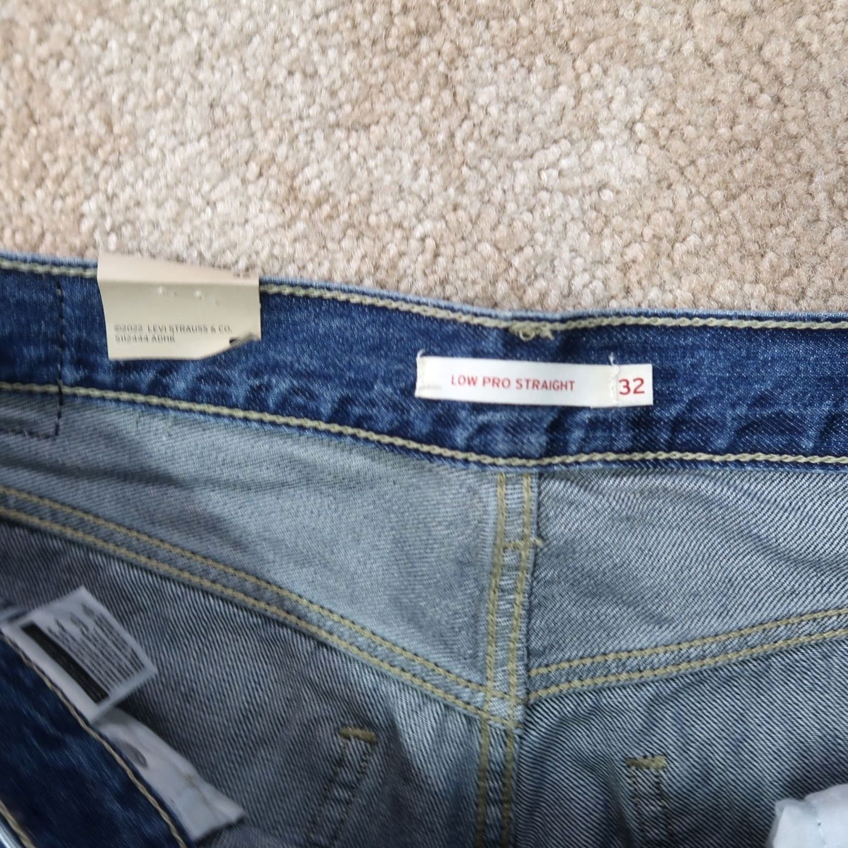 Levi's Levi's Low Pro Straight Jeans Women's 32 Blue Distressed Denim NEW Size 24" / US 00 / IT 34 - 5 Thumbnail
