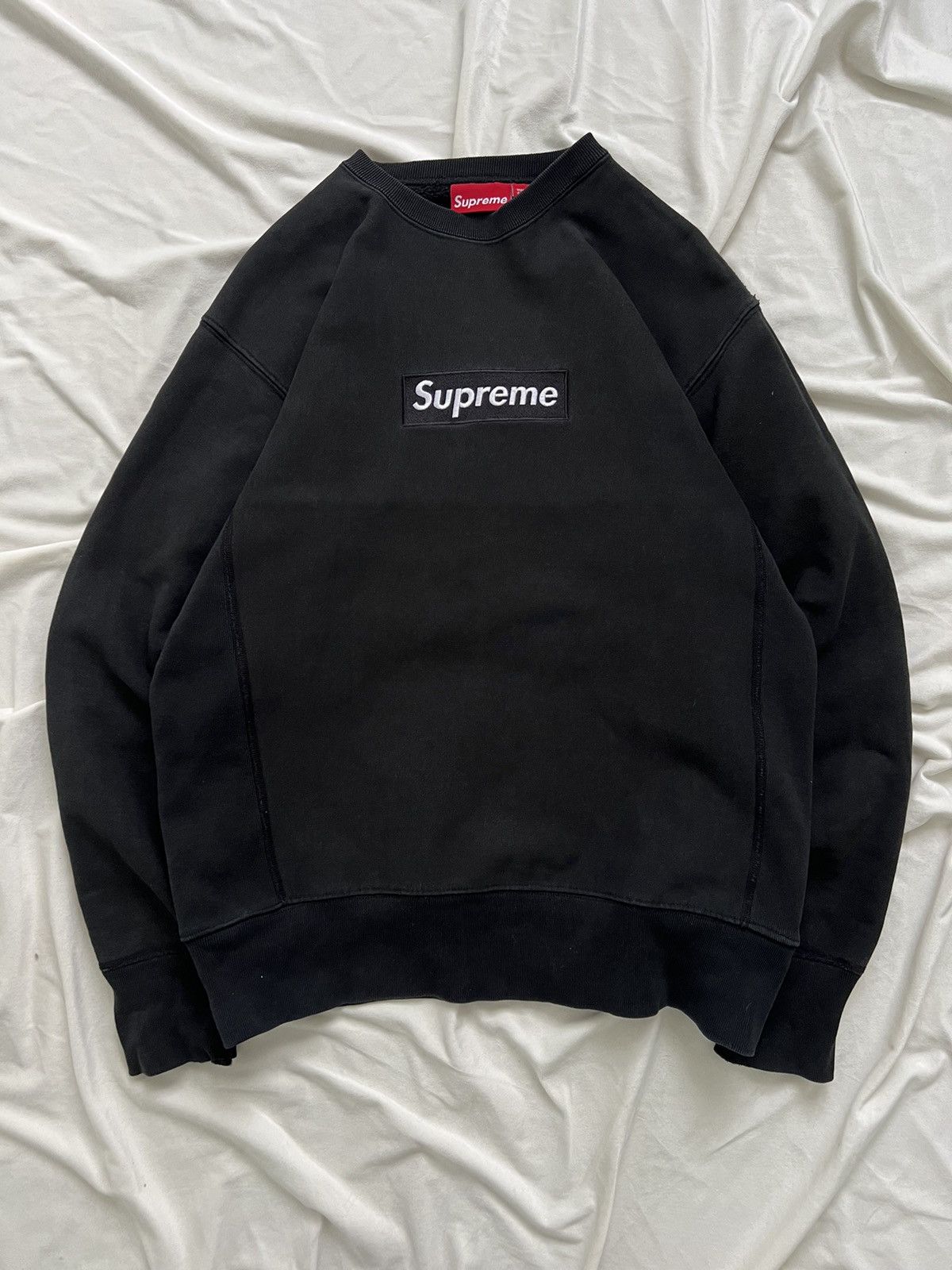 image of 2004’S Supreme Box Logo Sweatshirt in Black, Men's (Size Large)