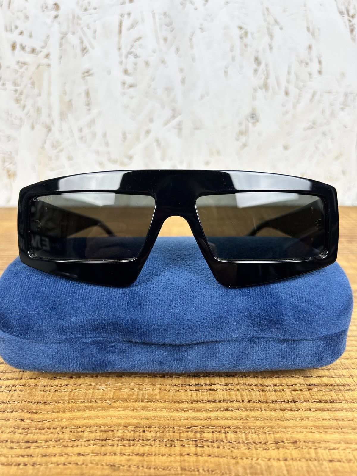 Gucci Gucci Rectangular Frame Futuristic Glasses Black GG0358S Size ONE SIZE - 1 Thumbnail