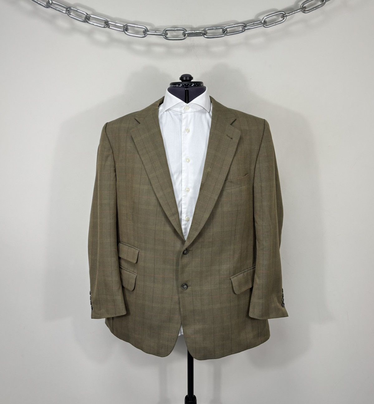 Burberry Vintage Burberry Prince Of Wales Check Wool Blazer Jacket Size 46R - 1 Thumbnail