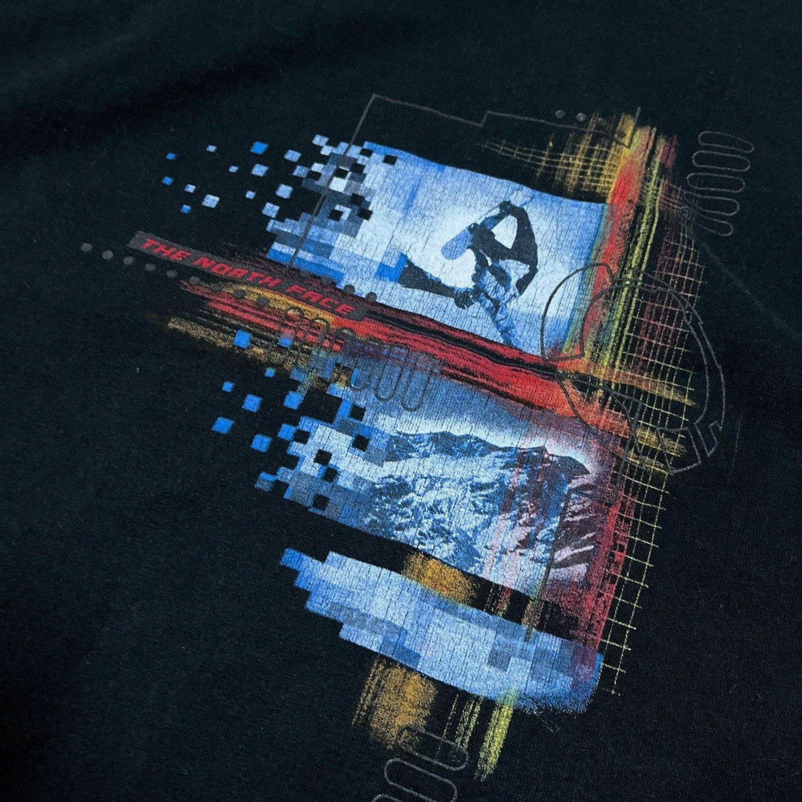 The North Face VTG North Face Snowboarder Snowboarding Black T-Shirt Y2K Size US XL / EU 56 / 4 - 2 Thumbnail