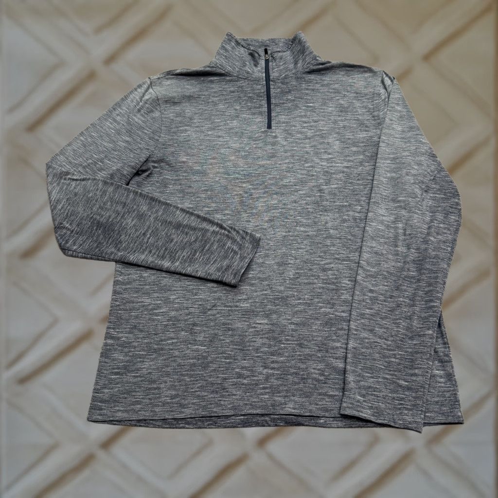 J.Crew J.Crew Performance 1/4 Zip Pullover Shirt Mens M Heather Gray Long Sleeve Regular Fit Zip Neck Mock Neck Casual Outdoor Size US M / EU 48-50 / 2 - 1 Thumbnail