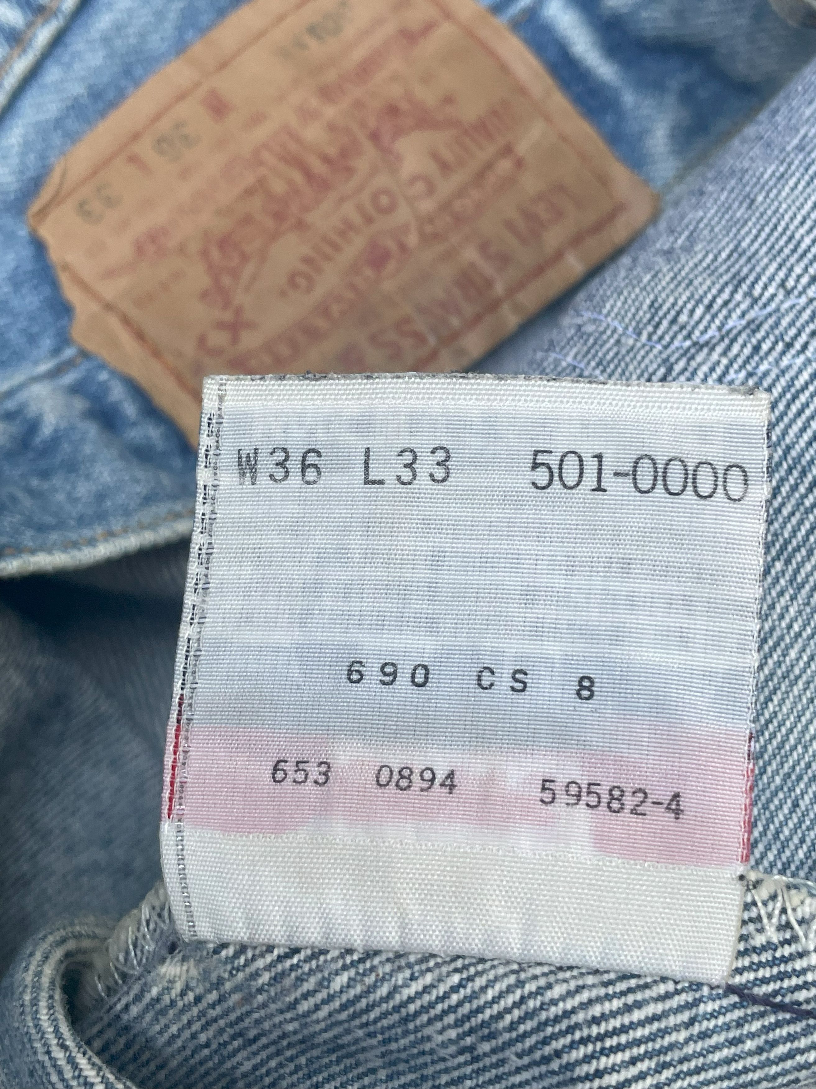 Levi's Vintage 1994 Levis 501 XX Distresed Size US 34 / EU 50 - 16 Thumbnail