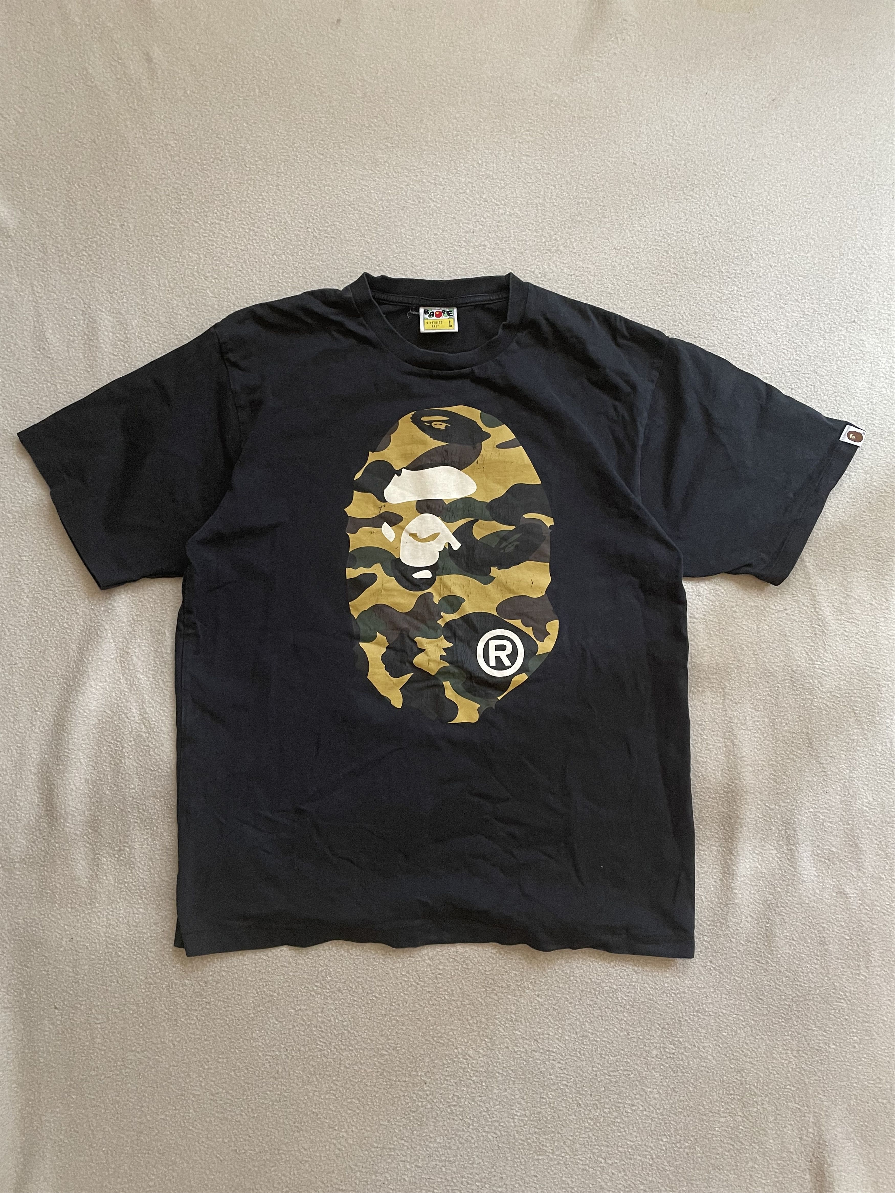 Bape bape sniper spellout logo tee large no windage hold off | Grailed