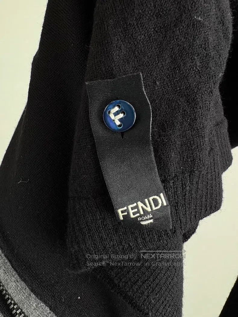 Fendi Fendi Black lining all-over print wool zipper jacket Size US L / EU 52-54 / 3 - 3 Thumbnail