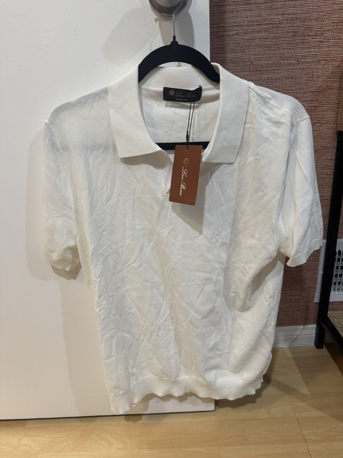 Loro Piana Loro Piana White Knitted Polo Shirt NWT Made in Italy Size US L / EU 52-54 / 3 - 1 Thumbnail
