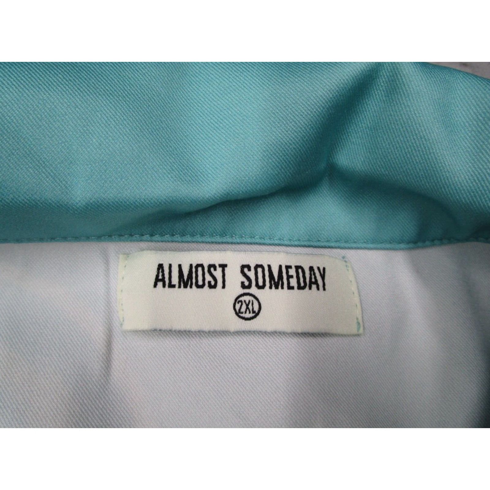 Vintage Almost Someday Shirt Mens 2XL XXL Blue Button Up AOP Bloom Butterfly Size US XXL / EU 58 / 5 - 3 Thumbnail