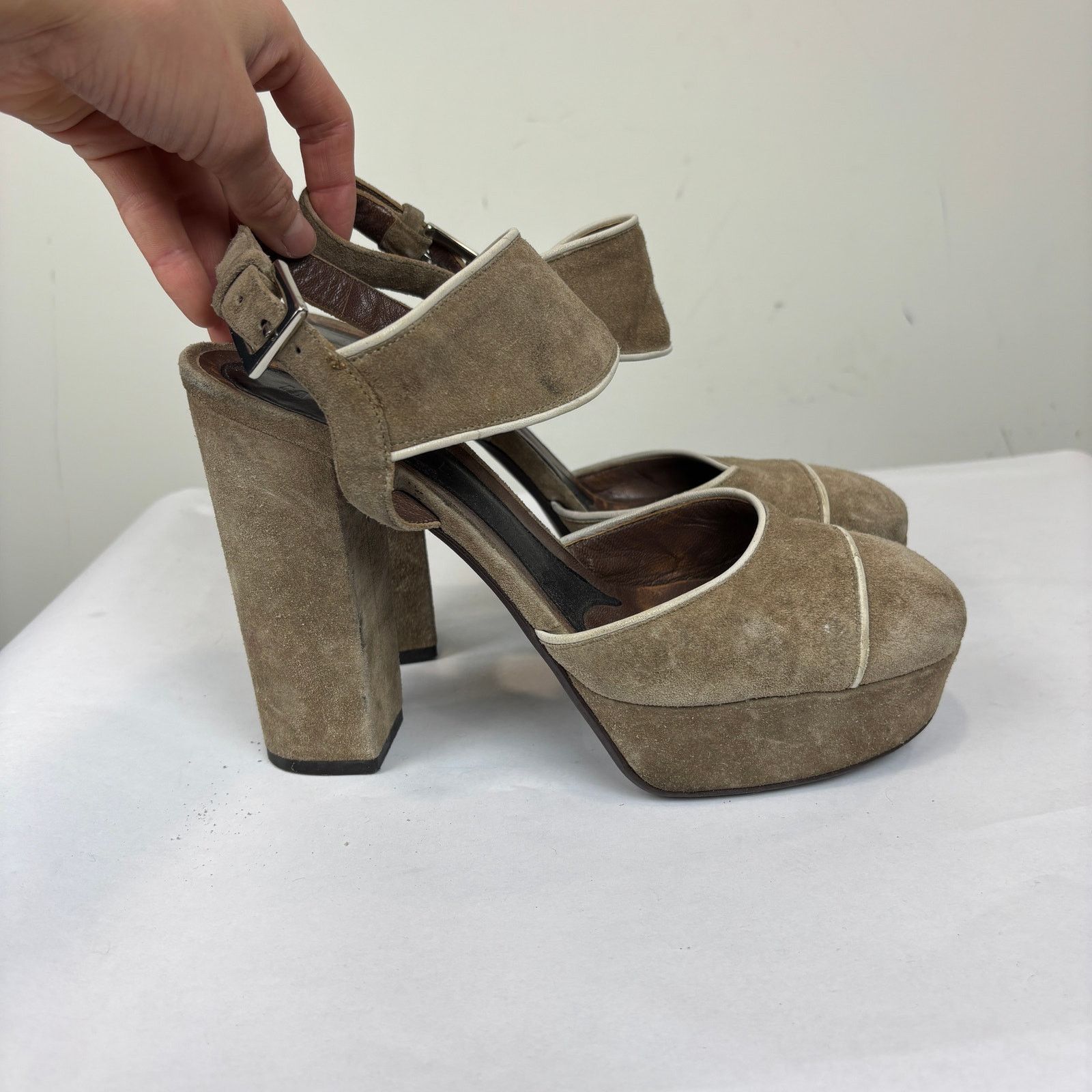 Japanese Brand × Marni Marni Suede Brown Heel Clogs Shoes Women's 40 US 10 Size US 10 / IT 40 - 5 Thumbnail