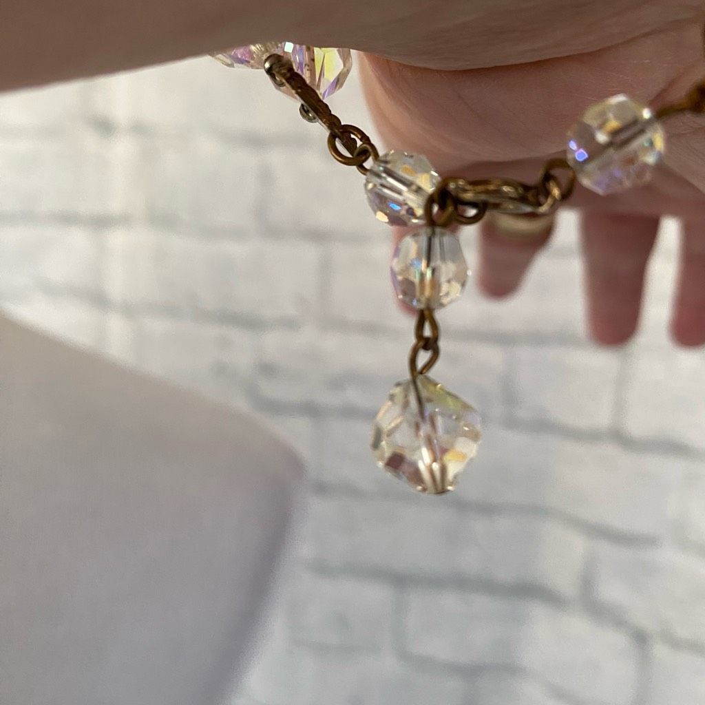 Jewelry Jewelry necklace earrings and bracelet set Iridescent clear Size ONE SIZE - 9 Thumbnail
