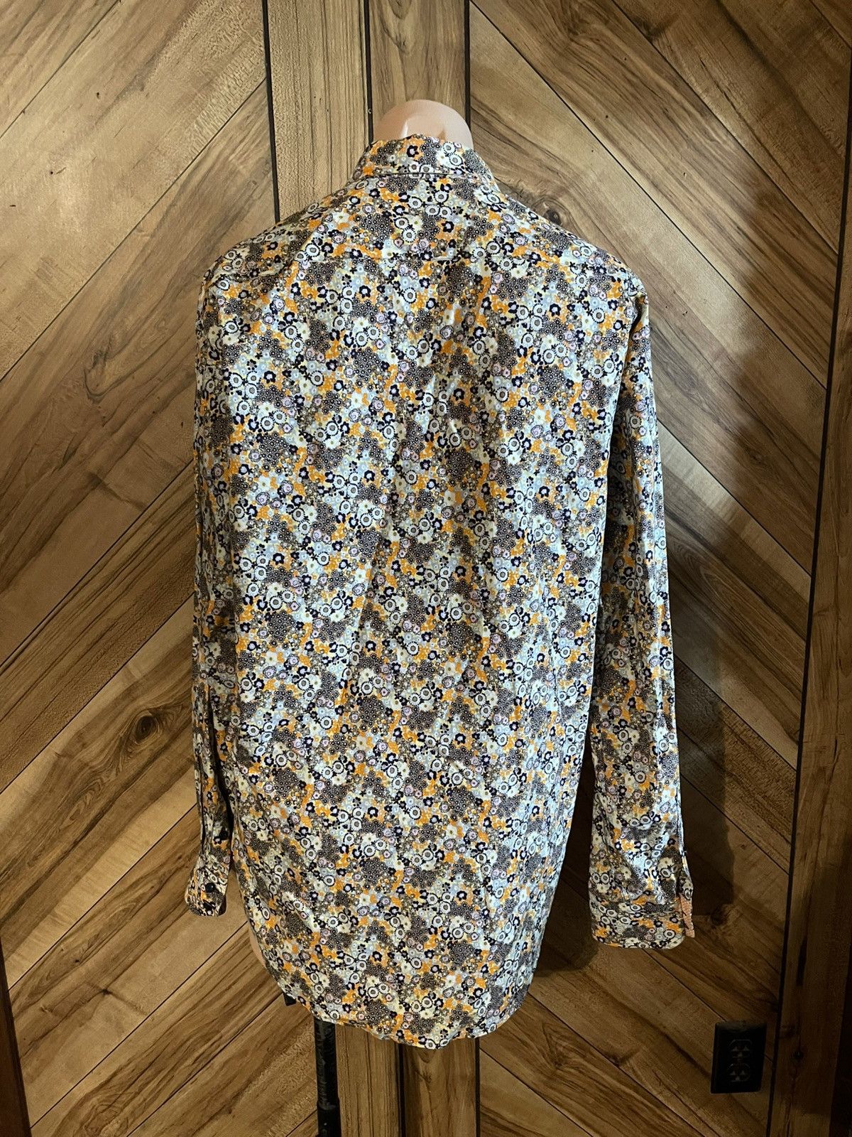 Thomas Dean Thomas Dean Men Medium Floral Button Down Long Sleeve Shirt Size US M / EU 48-50 / 2 - 6 Thumbnail