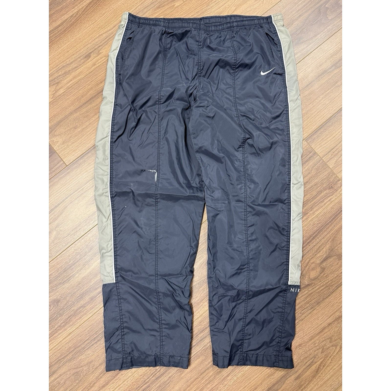 Nike Vintage 90s Nike Windbreaker Pants Mens 2XL Blue Mesh Lined Size US 43 - 1 Thumbnail