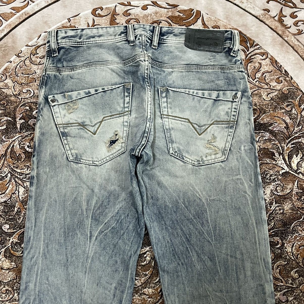 Diesel 🔥Vintage Diesel Industry Krooley Ripped Distress Denim Jeans Size US 34 / EU 50 - 5 Thumbnail