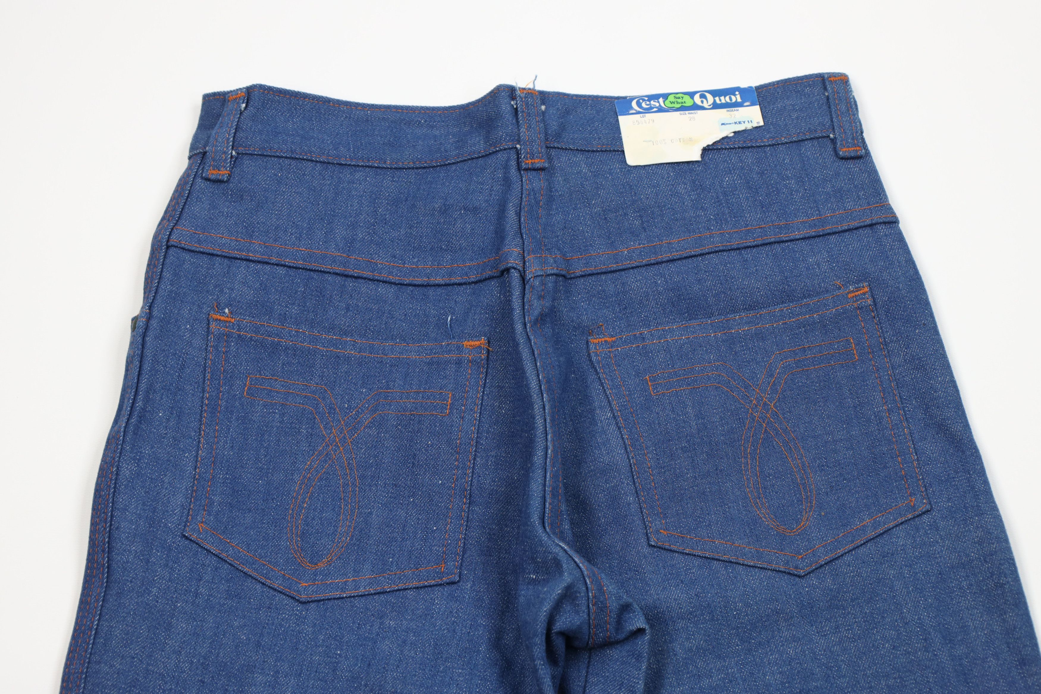 Vintage Deadstock Vintage 70s Streetwear Wide Leg Denim Jeans USA Size US 28 / EU 44 - 10 Thumbnail