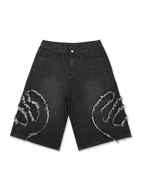 Japanese Brand × Vintage Distressed Washed Y2k Shorts Jorts Denim Size US 30 / EU 46 - 4 Thumbnail