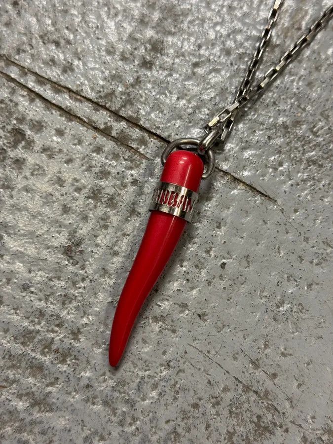 Dolce & Gabbana 2000s Dolce & Gabbana Red Tooth Necklace Size ONE SIZE - 5 Thumbnail