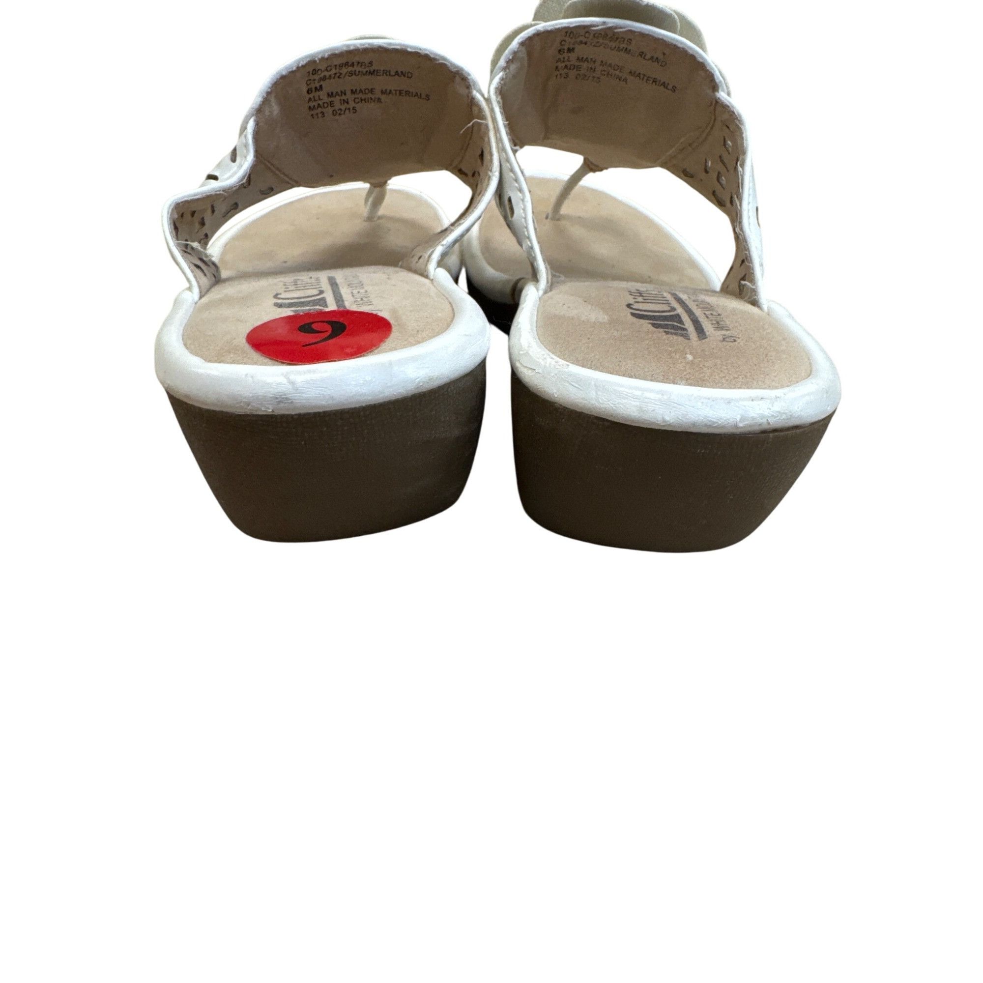 Other Cliffs By White Mountain Womens White Floral Slip-On Sandals Size US 6 / IT 36 - 5 Thumbnail