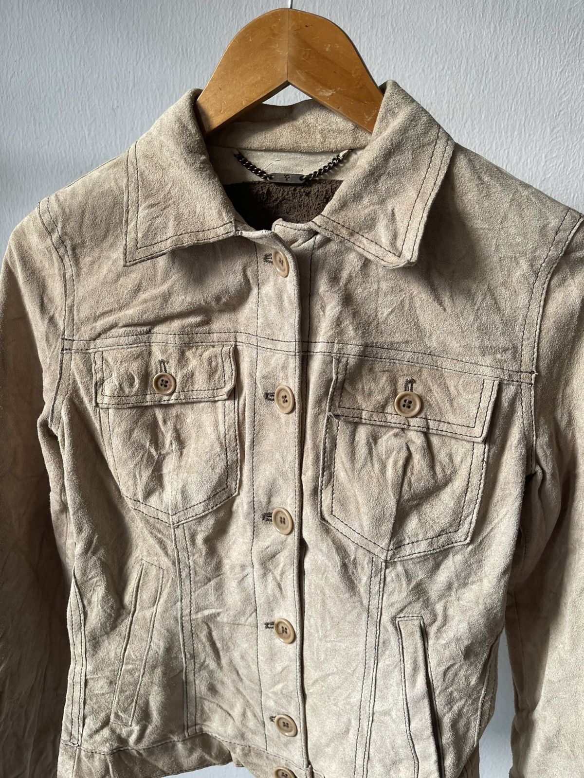 Dolce & Gabbana 2000s Dolce & Gabbana Suede Leather Jacket #98 Size XXS / US 00 / IT 34 - 3 Thumbnail