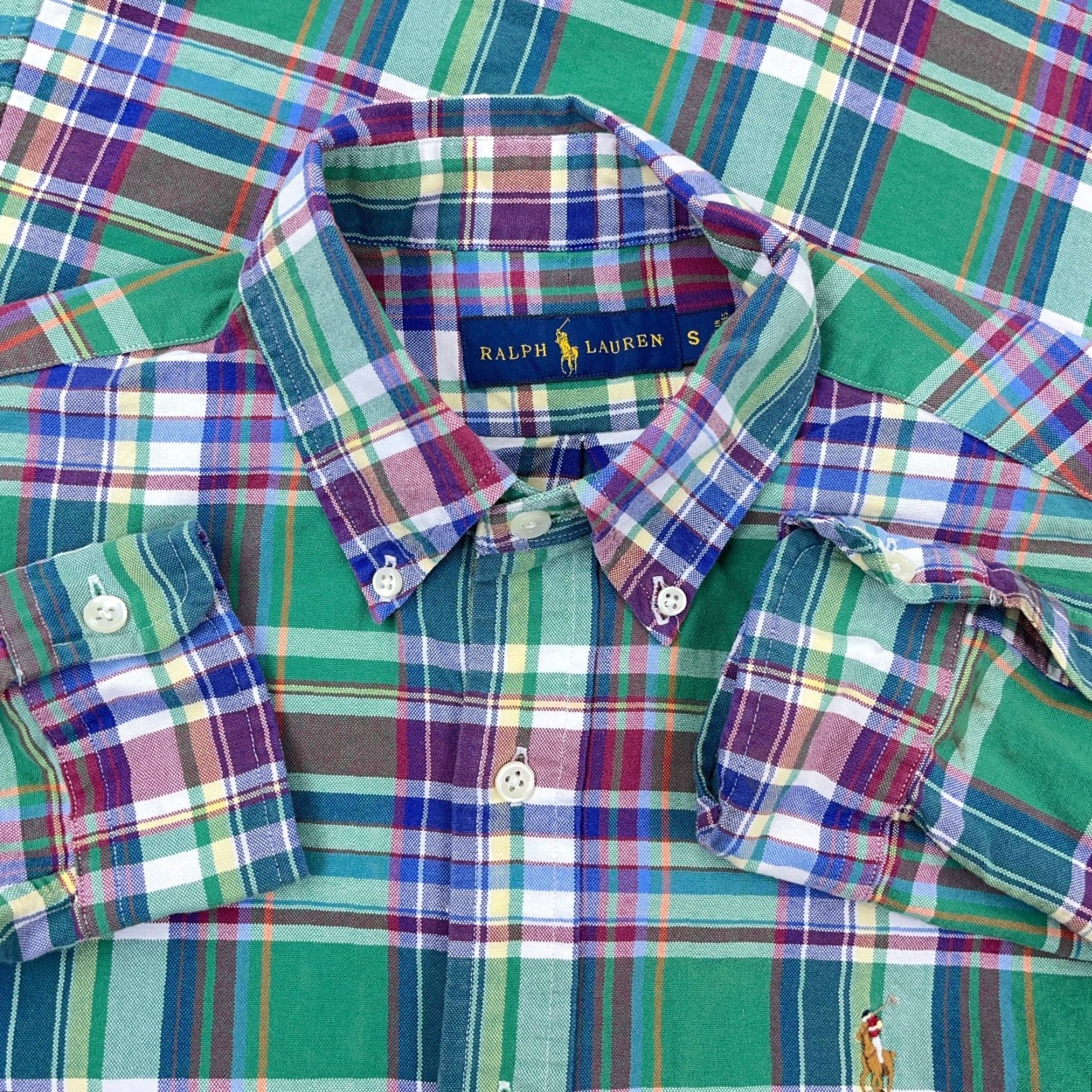 Ralph Lauren Ralph Lauren Shirt Men Small Green Plaid Button-Up Oxford Cloth Tartan Multi A4* Size US S / EU 44-46 / 1 - 4 Thumbnail