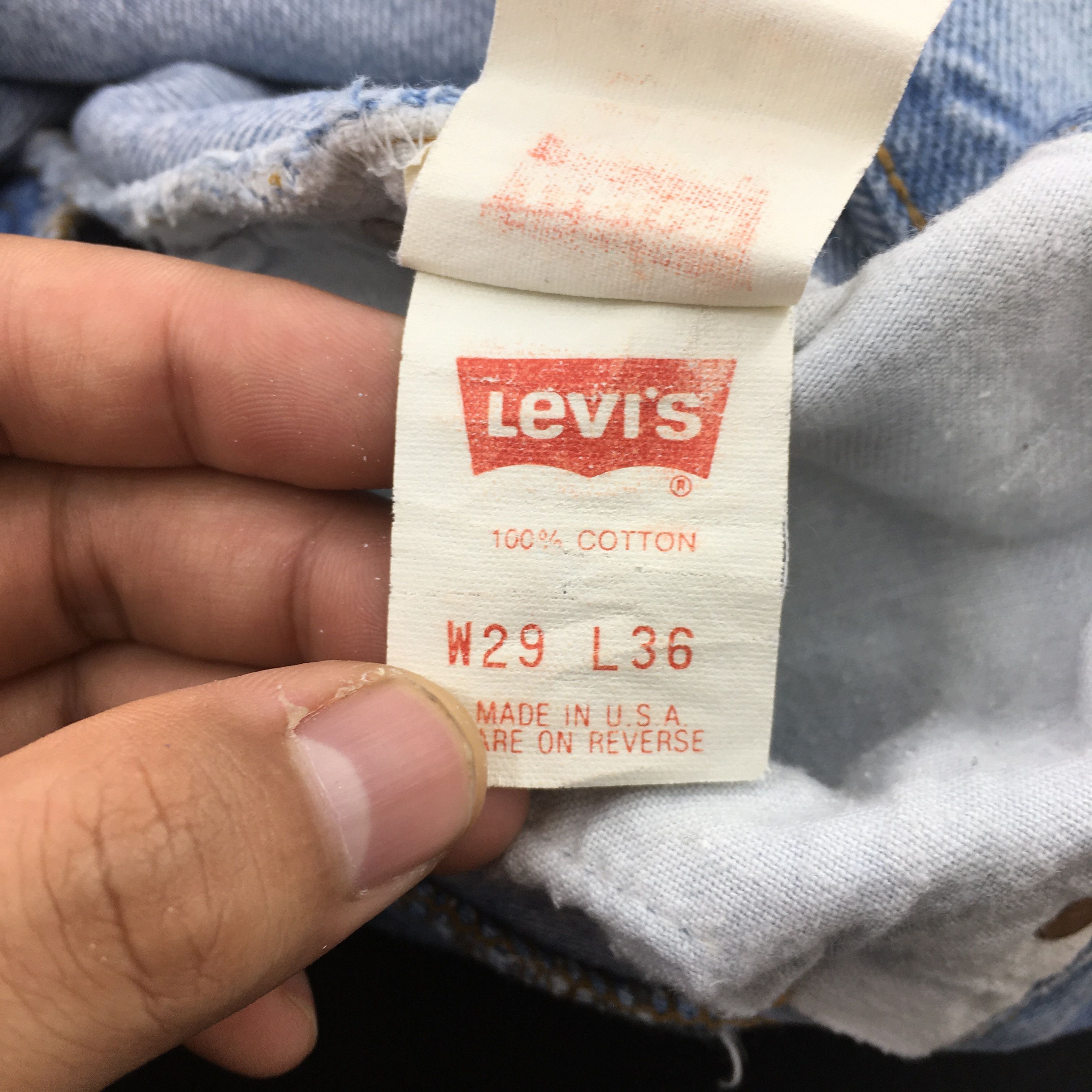 Levi's Size 27x31.5 Vintage 90s Levi's 501 Faded Blue Jeans S299 Size 27" / US 4 / IT 40 - 13 Thumbnail