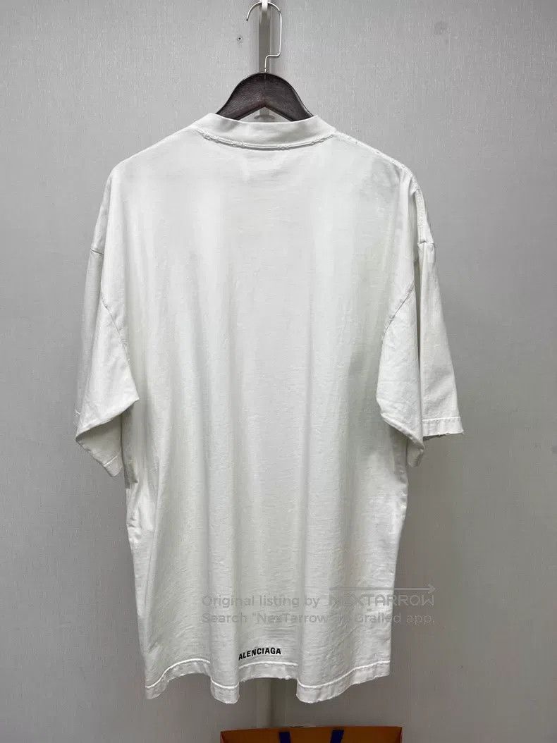 Balenciaga Balenciaga Qixi Festival Limited White Embroidered Logo Sh Size US XXS / EU 40 - 2 Thumbnail