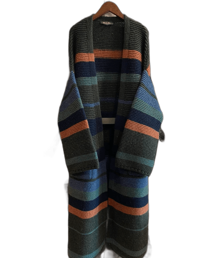 Loro Piana Loro Piana Striped Cashmere Coat - dmc Size M / US 6-8 / IT 42-44 - 1 Thumbnail