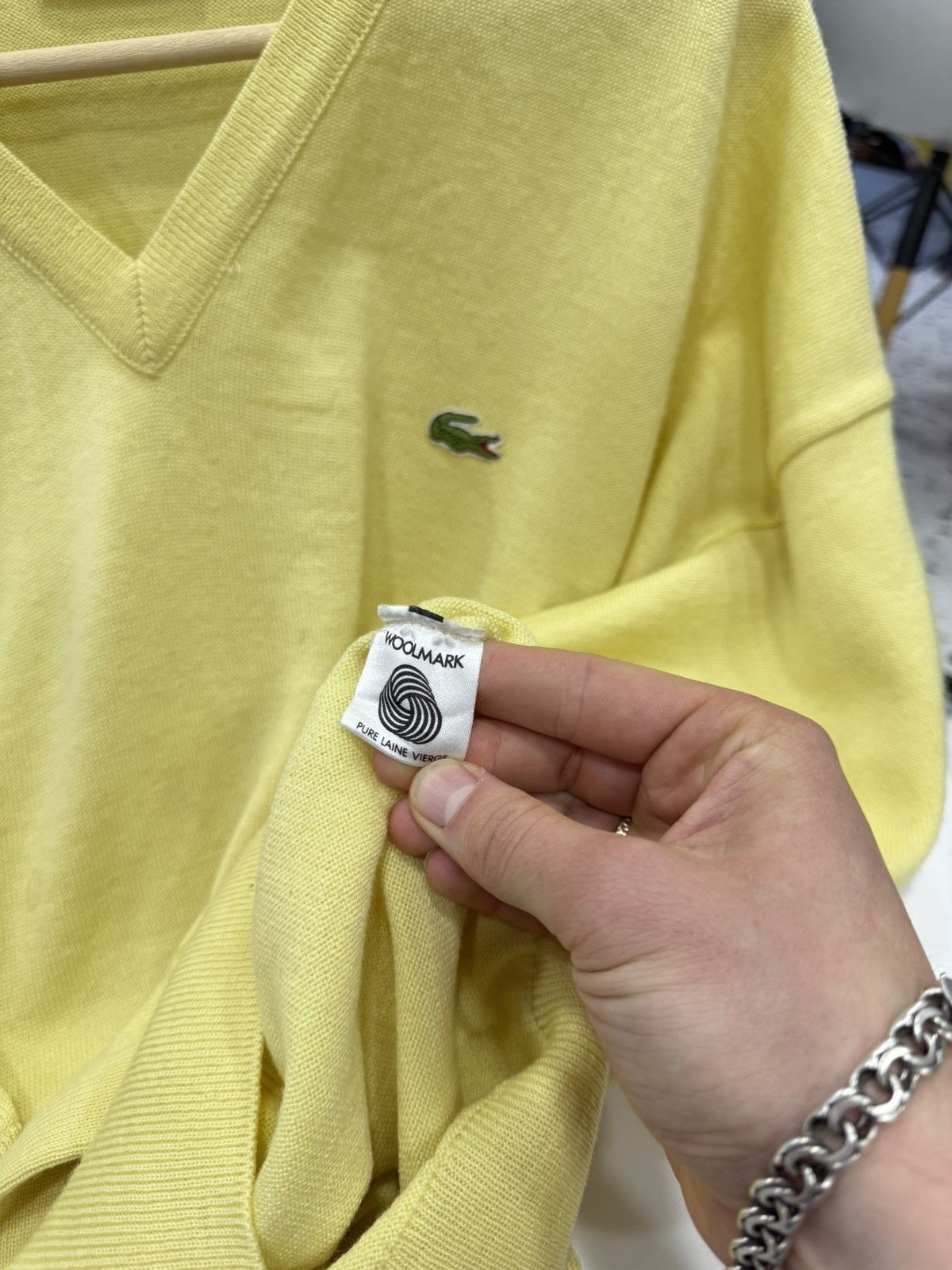 Lacoste Lacoste v-neck sweater cardigan size XL Size US XL / EU 56 / 4 - 7 Thumbnail