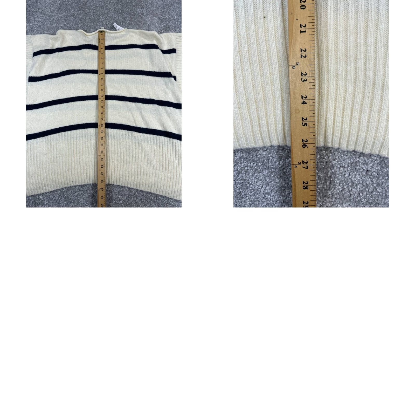Loft VINTAGE Loft Sweater Womens XS Beige Blue Knit Pullover Poncho New Size XS / US 0-2 / IT 36-38 - 8 Thumbnail