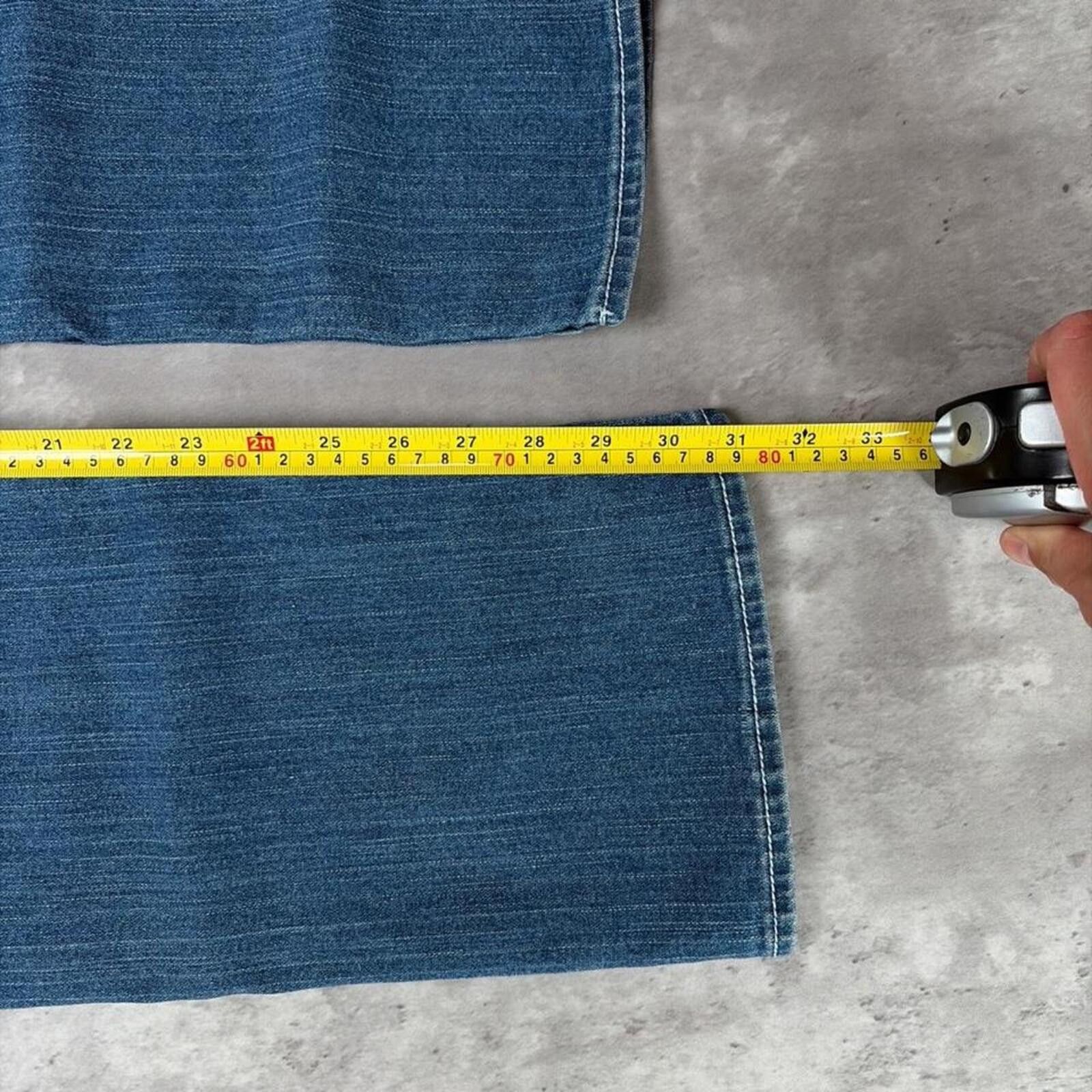 True Religion Y2K Blue True Religion Grunge Julie Straight Denim Jeans Size 30" / US 8 / IT 44 - 7 Thumbnail