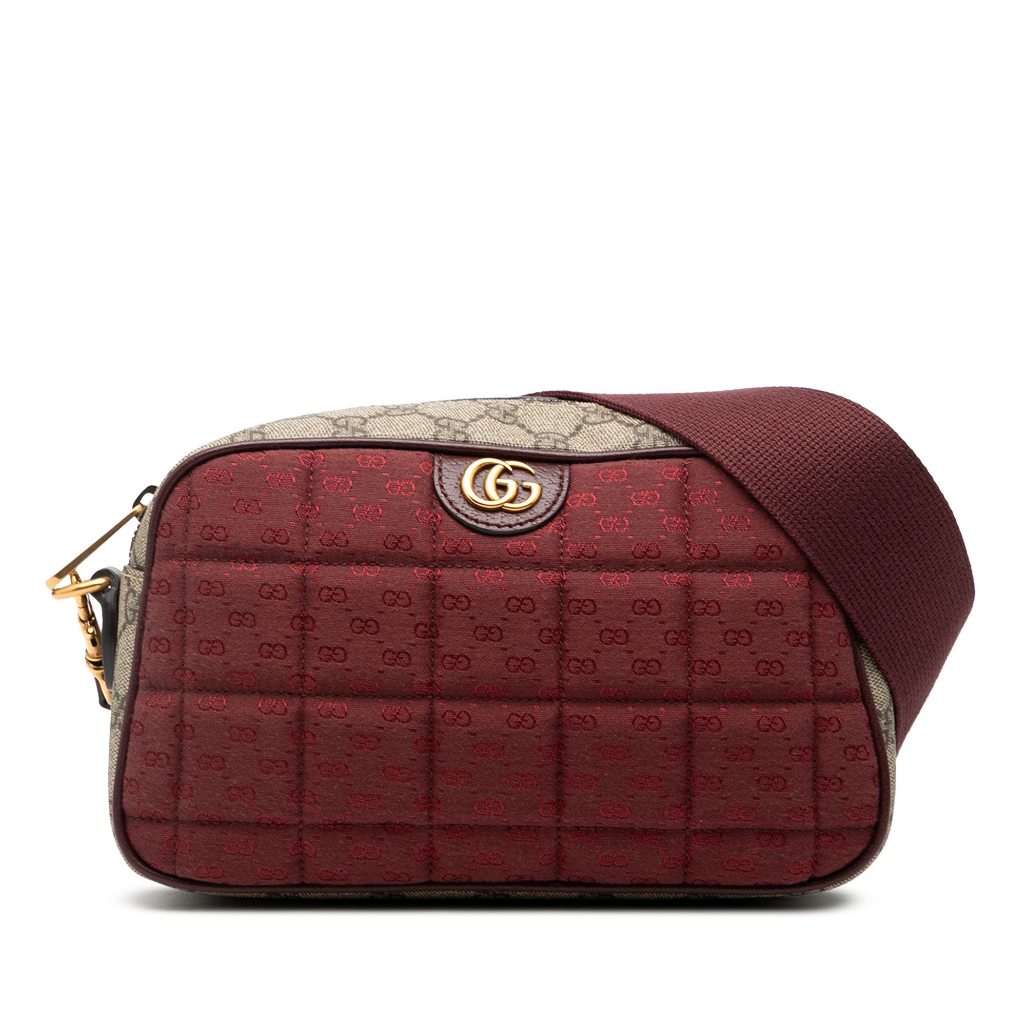 Gucci Gucci Small Quilted Mini GG Canvas and GG Supreme Double G Crossbody Size ONE SIZE - 1 Thumbnail