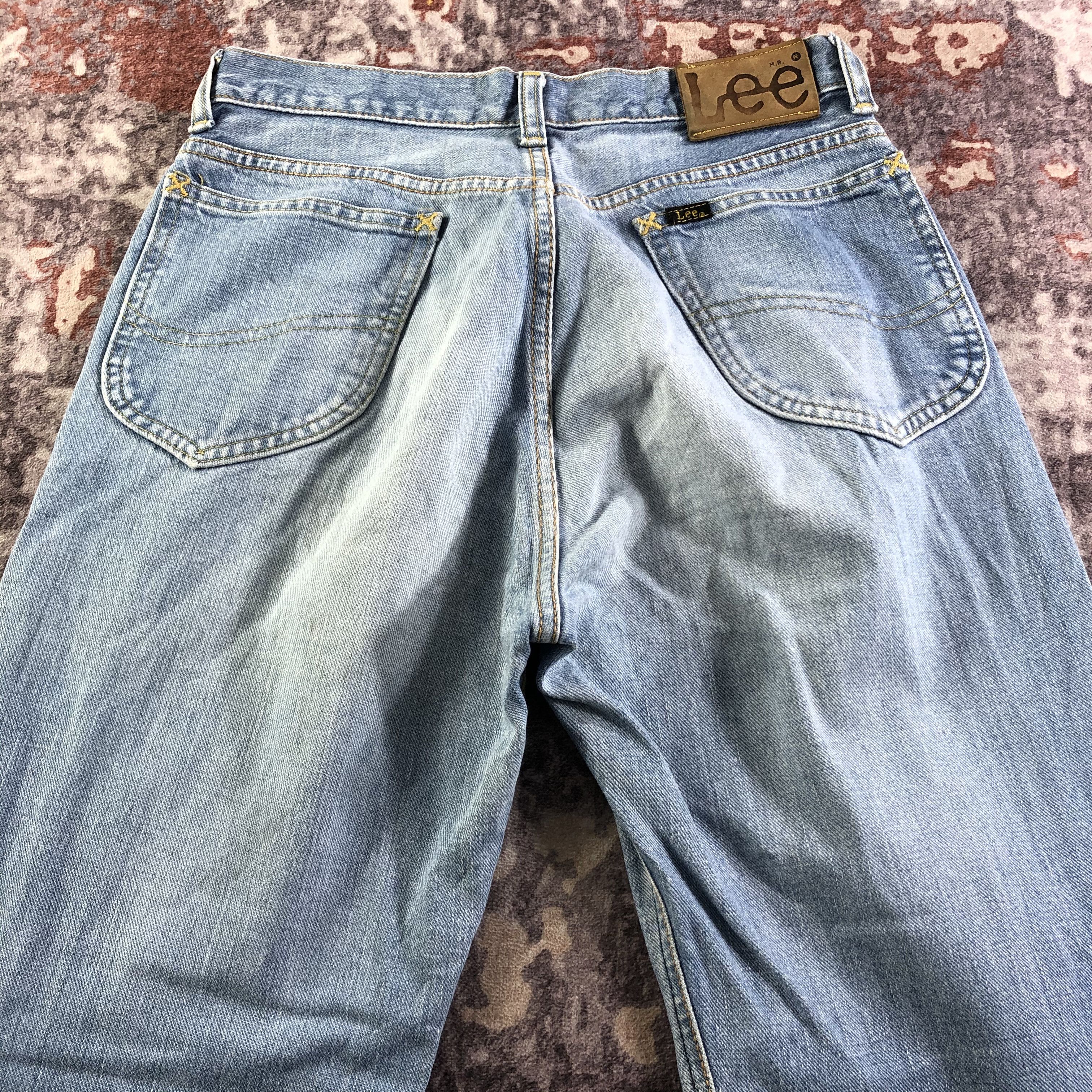 Lee × Vintage Vintage Blue Wash Lee Selvedge Jeans-JM3675 Size 29" - 4 Thumbnail