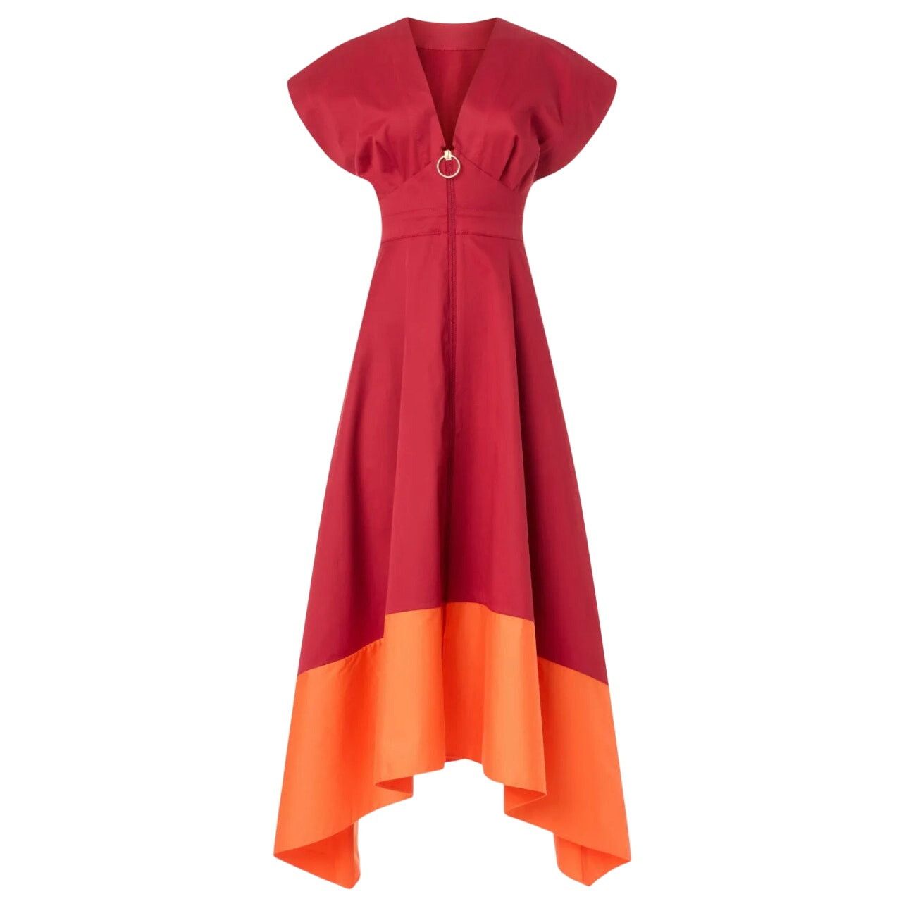 ROKSANDA Roksanda x RTR Two-Tone Midi Dress in Red/Orange, Size US 6 Size M / US 6-8 / IT 42-44 - 1 Thumbnail