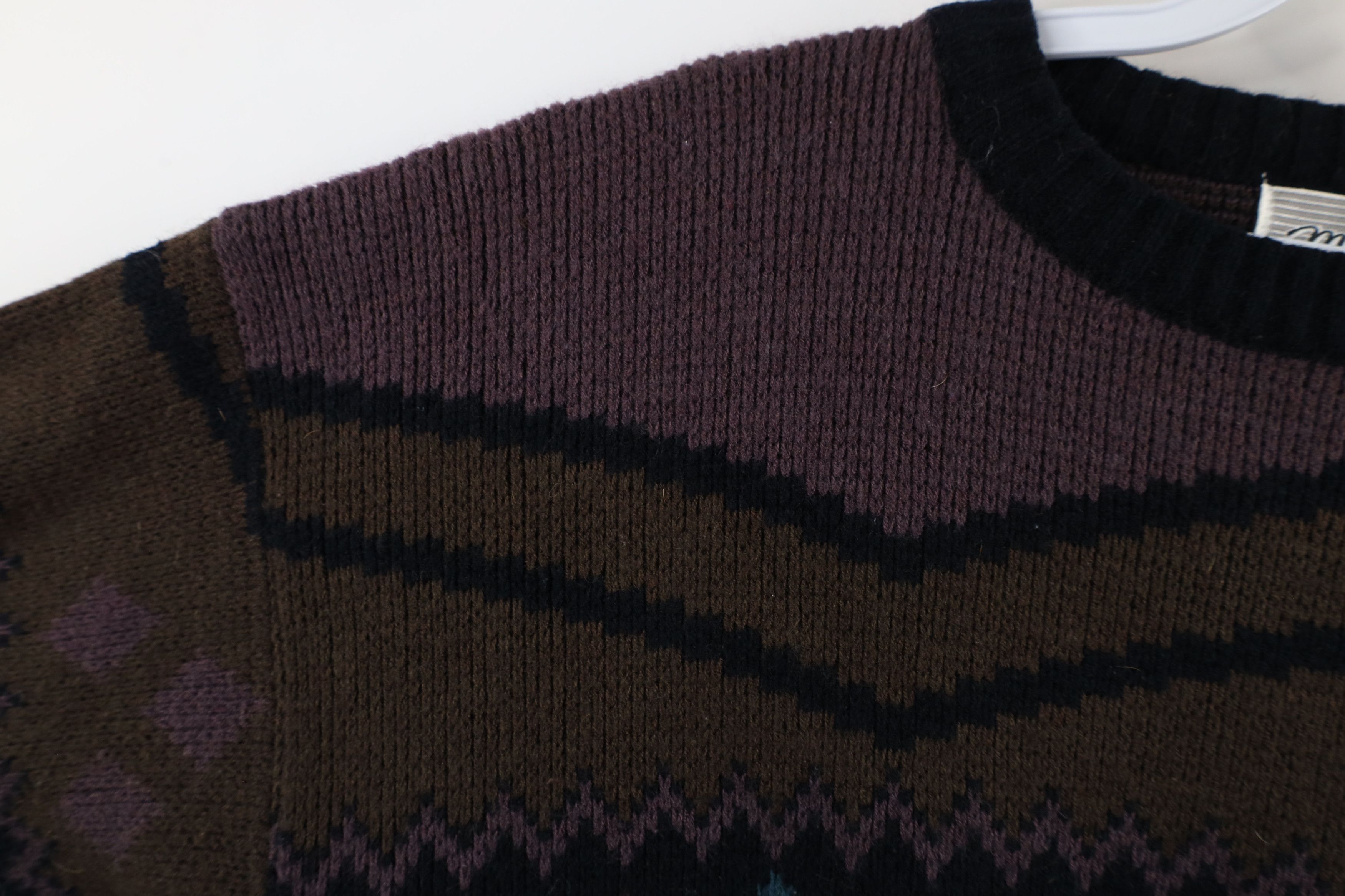 Vintage Vintage 90s Coogi Style Rainbow Wool Blend Knit Sweater Size L / US 10 / IT 46 - 6 Thumbnail