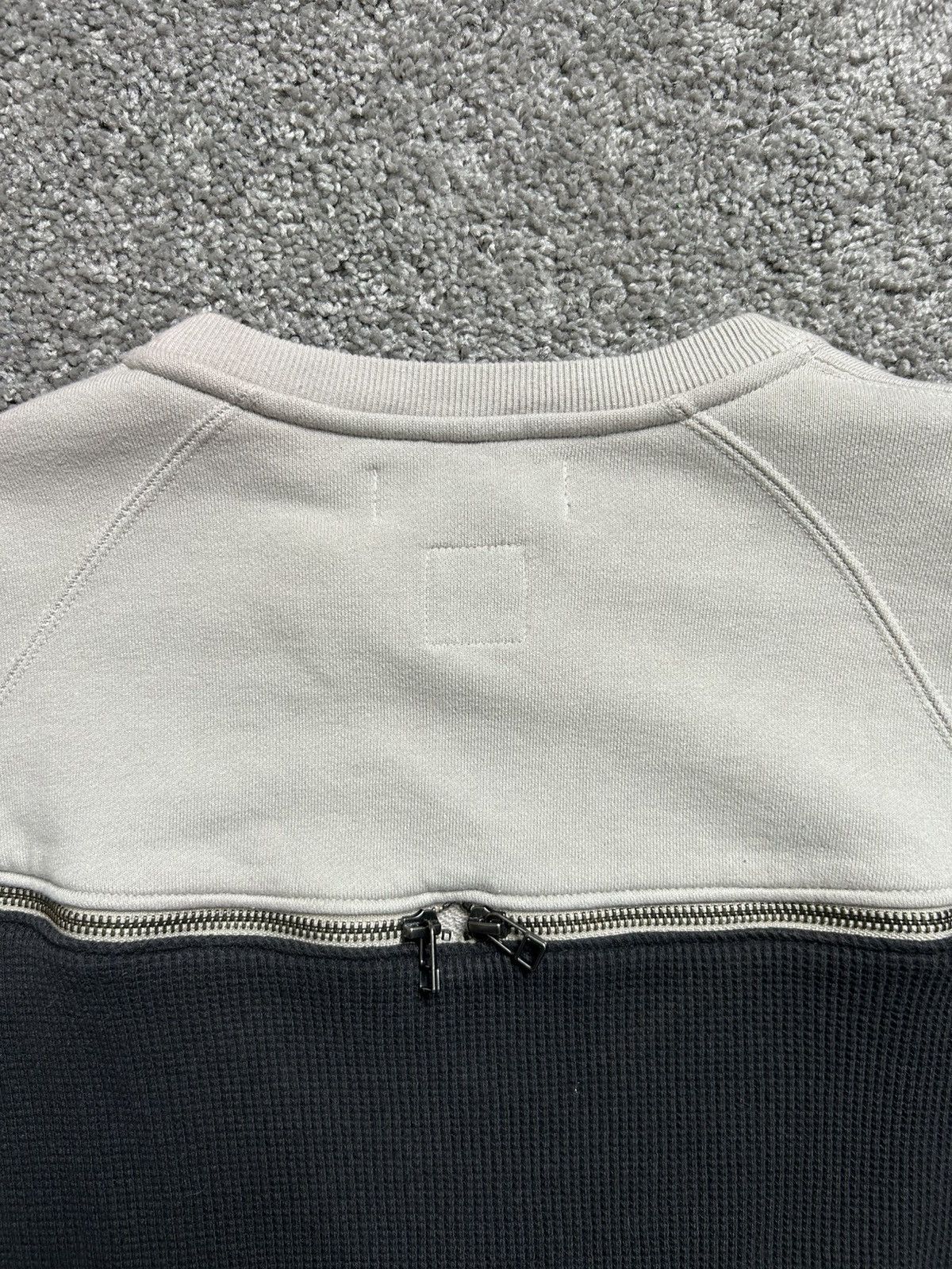 Facetasm × Japanese Brand Facetasm Zippered Two Tone Thermal Crewneck Sweatshirt Japan Size US L / EU 52-54 / 3 - 7 Thumbnail