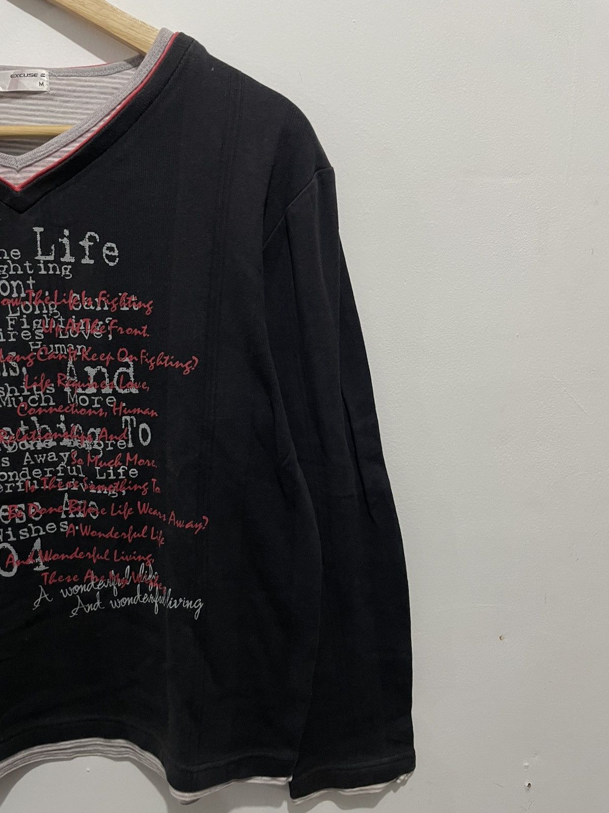 Beauty Beast × If Six Was Nine × Japanese Brand DOUBLE LAYER EXCUSE ARCHIVE LONG SLEEVE Size US M / EU 48-50 / 2 - 3 Thumbnail
