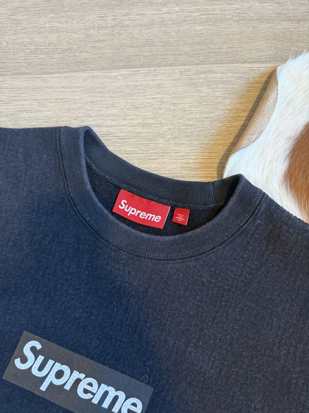 Supreme Supreme Washed Box Logo Crewneck Black Size US M / EU 48-50 / 2 - 4 Thumbnail