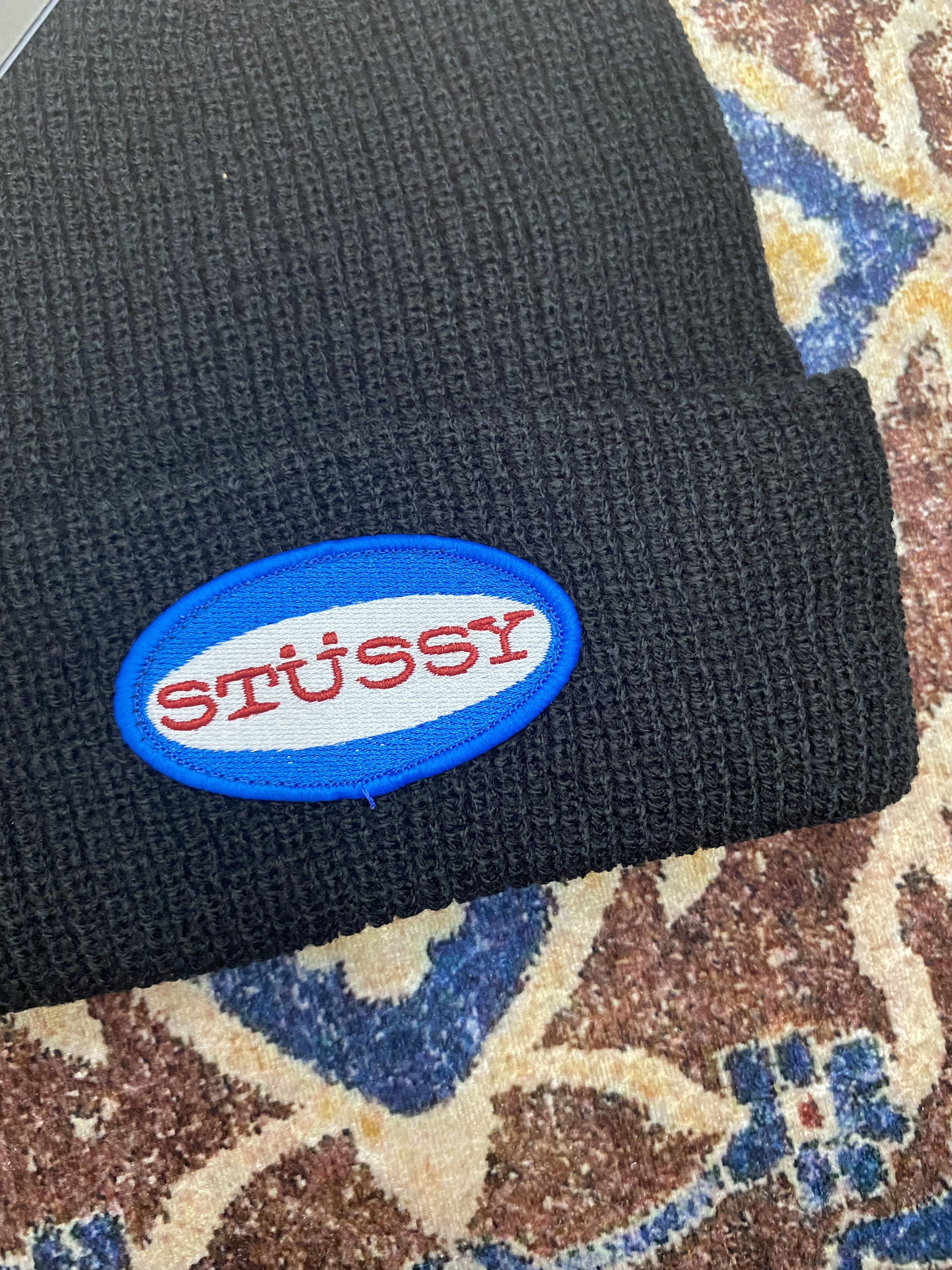 Stussy Stussy Oval Patch Cuff Beanie - Black Size ONE SIZE - 2 Thumbnail