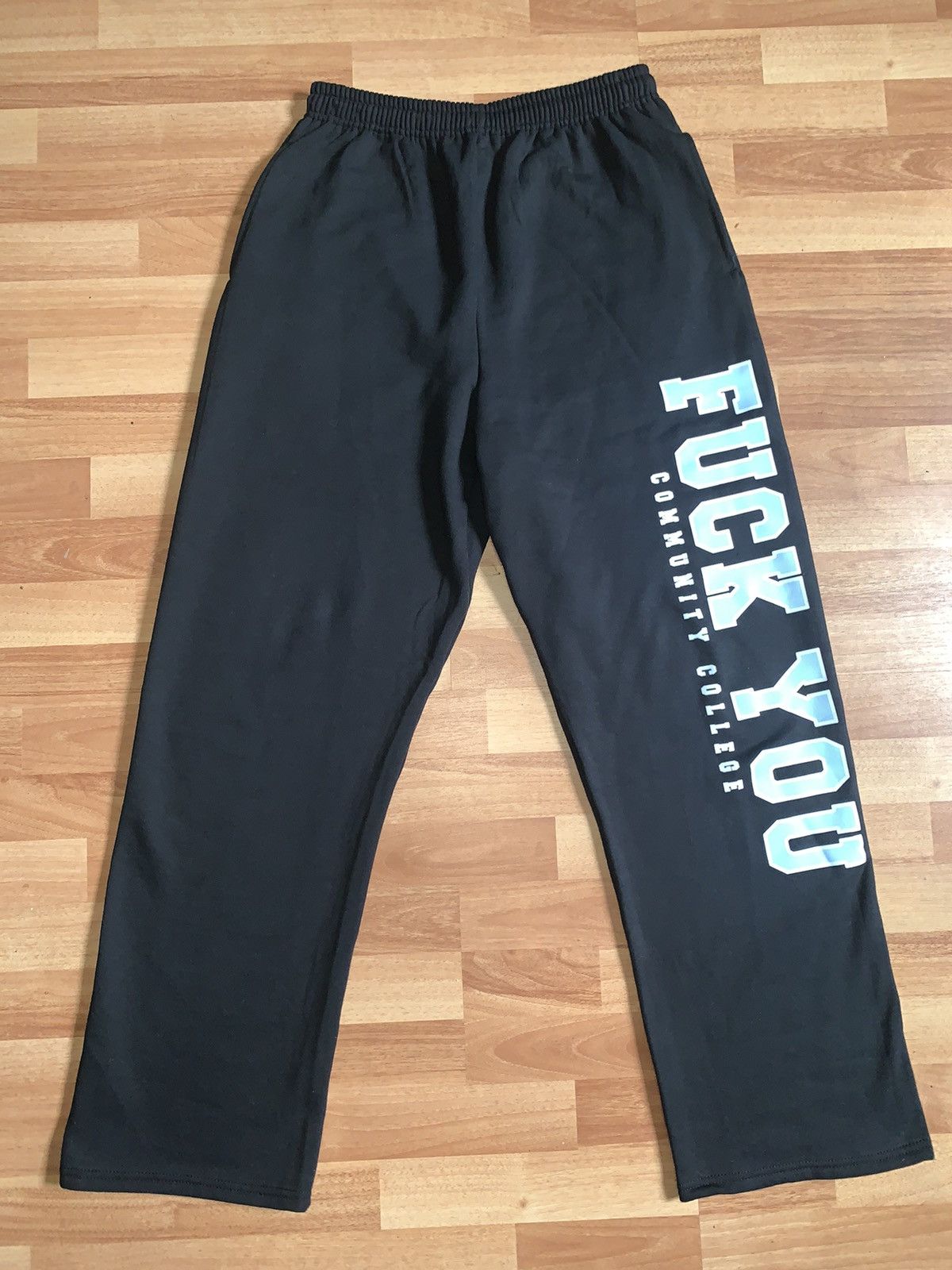 Black Fuck You College Sweatpants