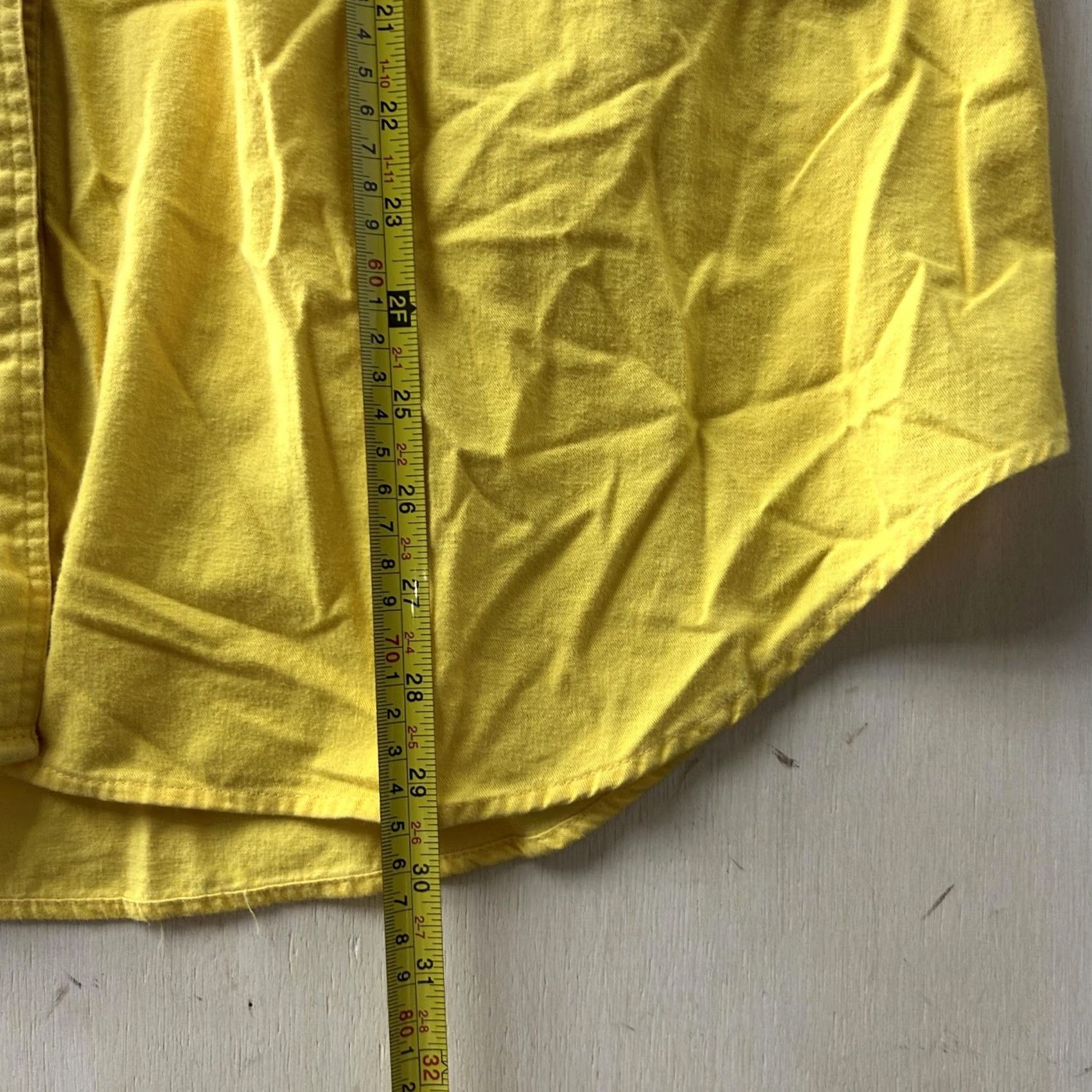 Vintage Venezia Shirt Womens 22/24 Yellow Button-Up Long Sleeve Cotton Vintage 90s Casual Womens Size 3XL / US 20-22 - 4 Thumbnail