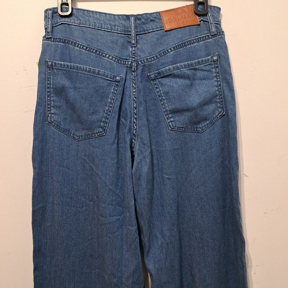 Sam Edelman Sam Edelman High Rise Cuffed Boho Wide Leg Denim Jeans Mysti Size 26" / US 2 / IT 38 - 12 Thumbnail