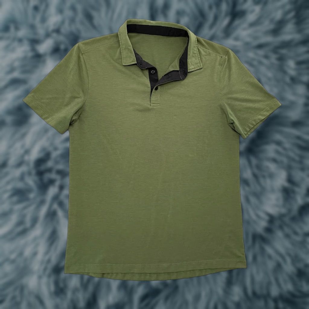 Lululemon VINTAGE Lululemon Polo Shirt Men Small Short Sleeve Green Athleisure Casual 90s Size US S / EU 44-46 / 1 - 1 Thumbnail