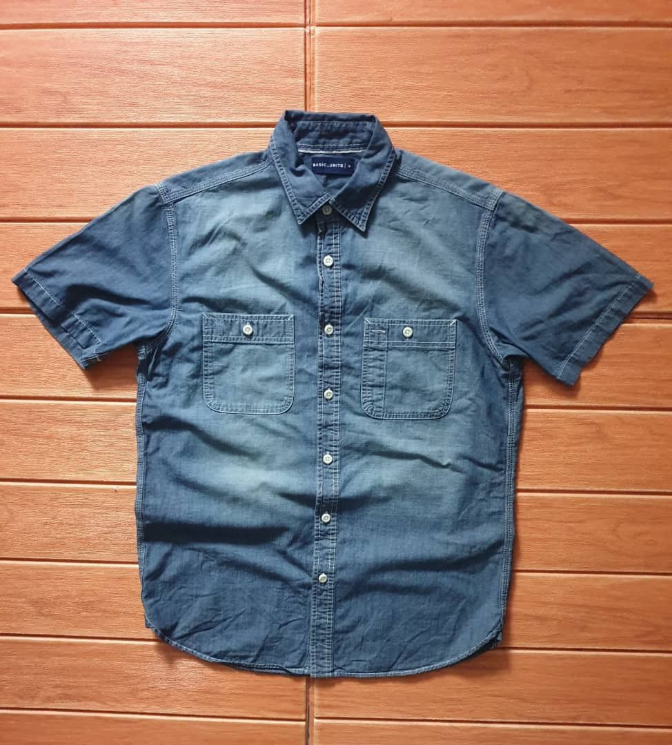 Japanese Brand 💥Button ups selvedge chambray shirt Size US M / EU 48-50 / 2 - 1 Thumbnail