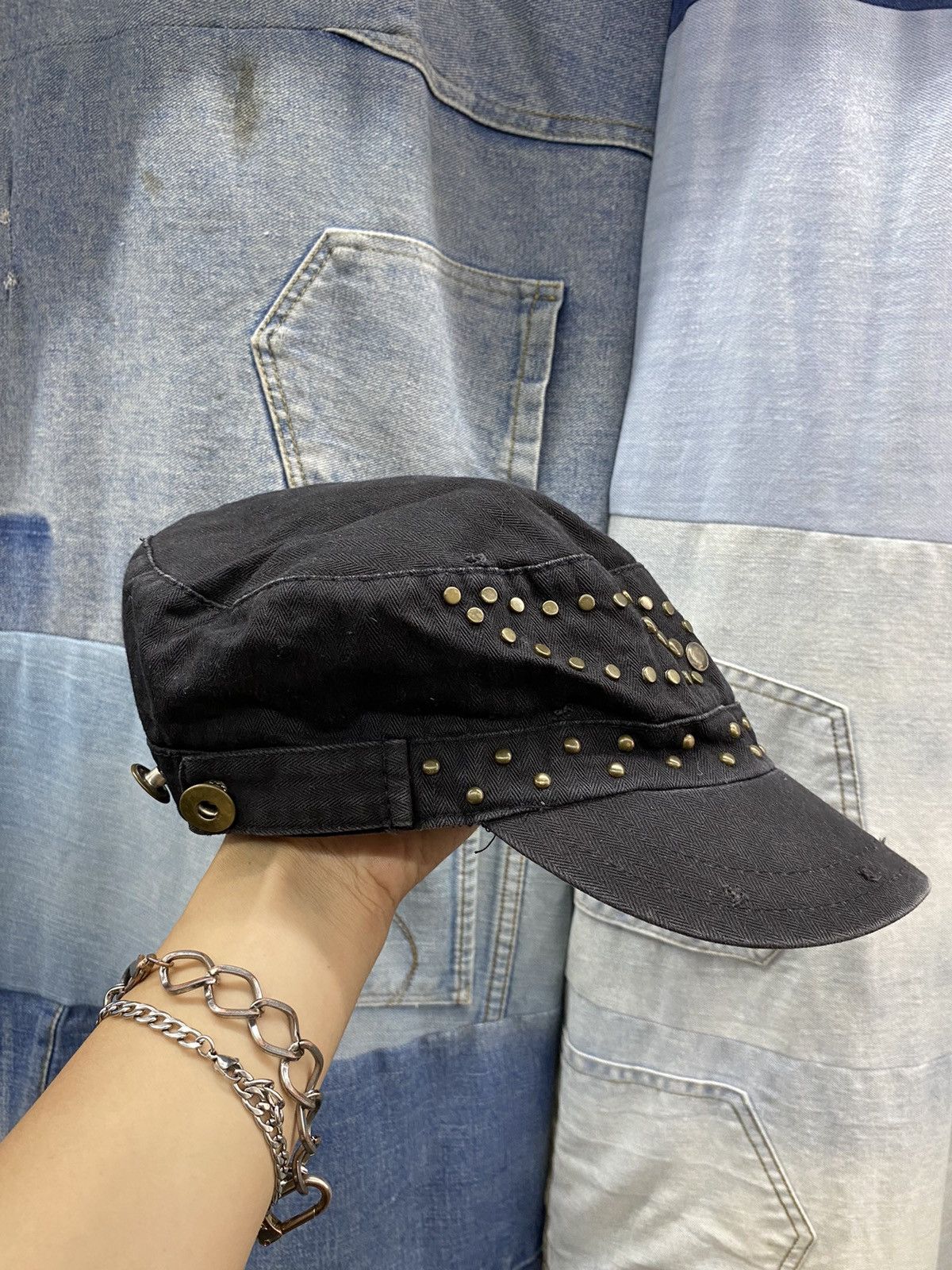If Six Was Nine × Japanese Brand × KMRii studded cadet hat commando Size 30 - 4 Thumbnail