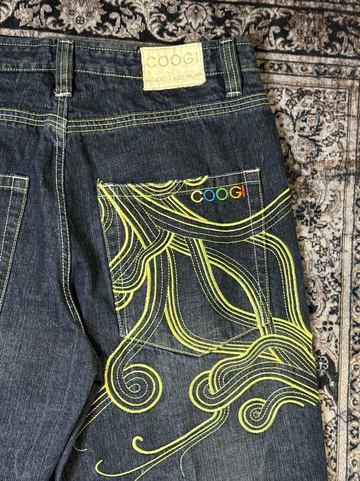 Coogi Y2K Coogi Embroidered Mens Jeans (Size 36x34) Size US 36 / EU 52 - 6 Thumbnail