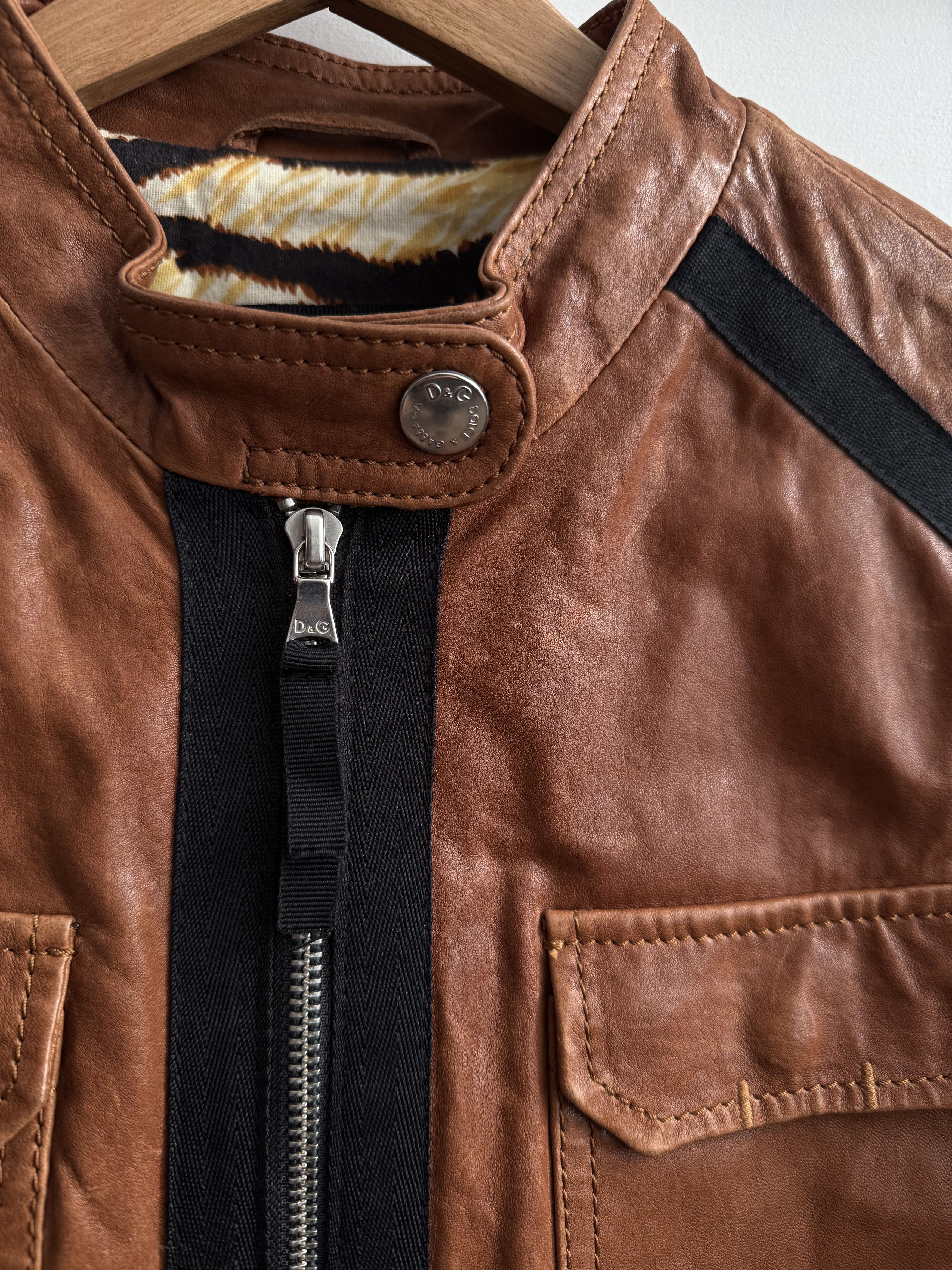 Dolce & Gabbana 00s Dolce & Gabbana Leather Jacket Size 44 Size M / US 6-8 / IT 42-44 - 3 Thumbnail